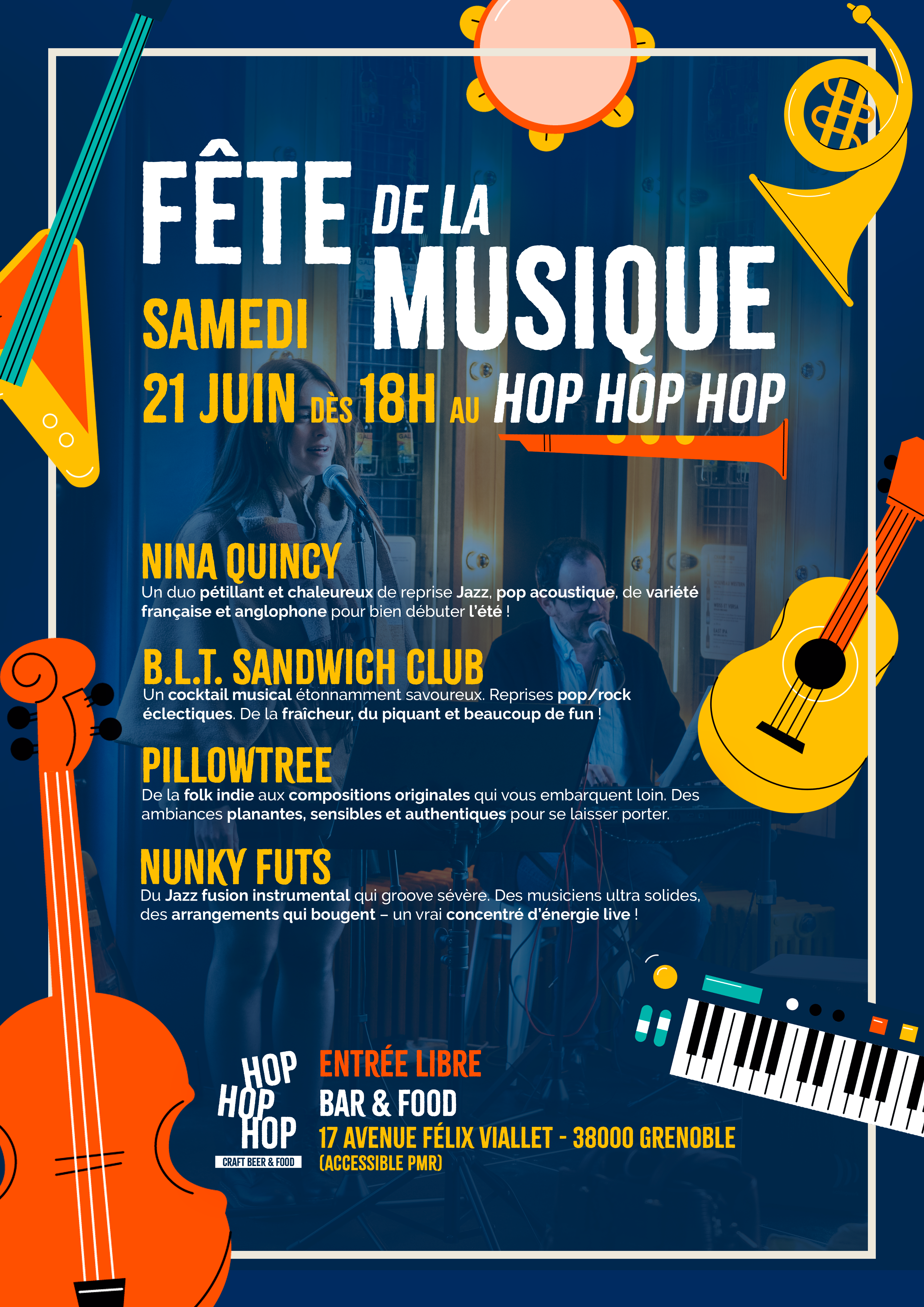 Fête de la musique à Grenoble : 4 concerts gratuits au bar Hop Hop Hop